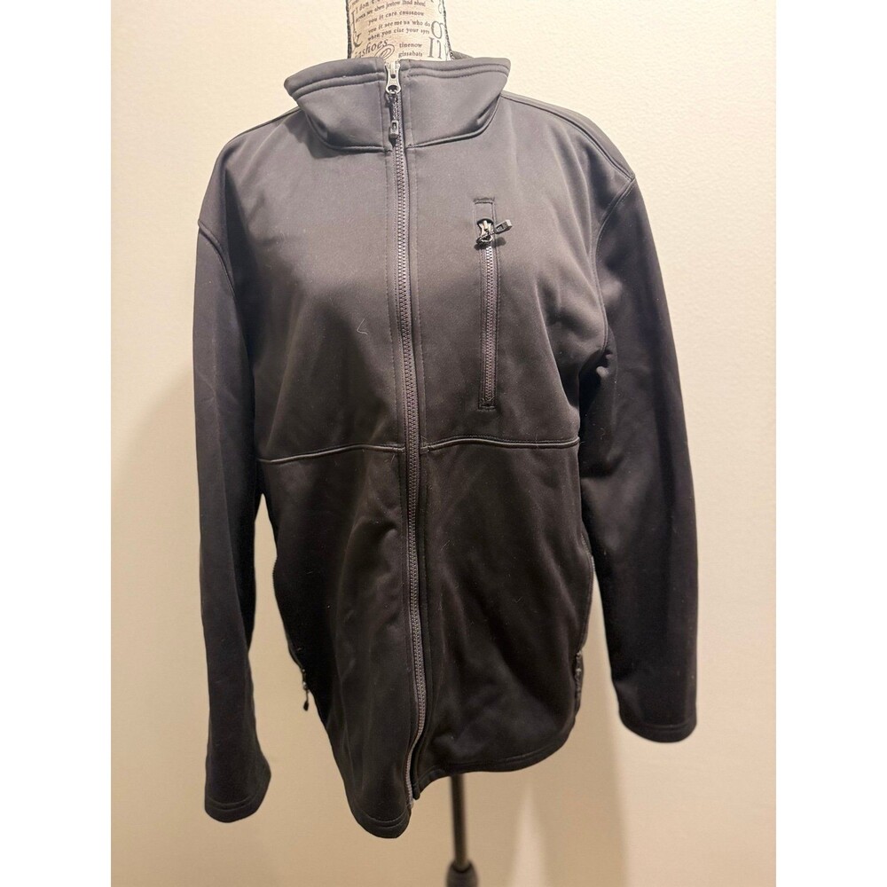 SwissTech Full-Zip Fleece Jacket Black Medium